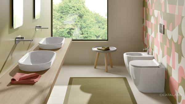 Sfera praustuvas ir pastatomas WC su bide Stiluss Catalano